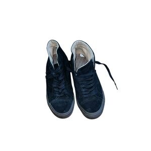 Vans Black Suede Stylish Men's Shoes Size 8.5